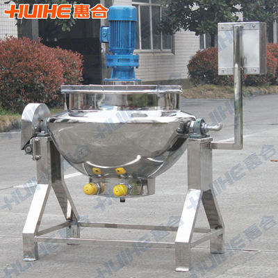 qualité  Dairy Factory Electric Heating Jacketed Cooking Kettle With Drop Agitator For Food Jam Paste Production usine