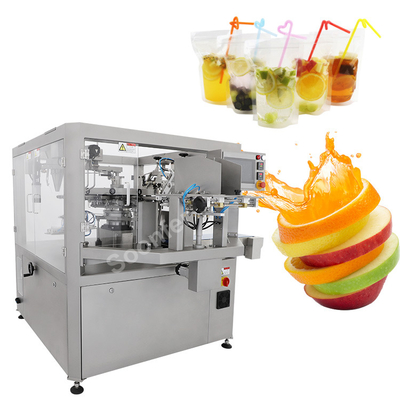 Machine de remplissage liquide de poche de fruit de jus de pramade automatique à grande vitesse de doypack